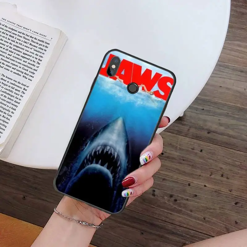 

Jaws Movie Poster shark animal Phone Case For Xiaomi Redmi note 7 8 9 t k30 max3 9 s 10 pro lite