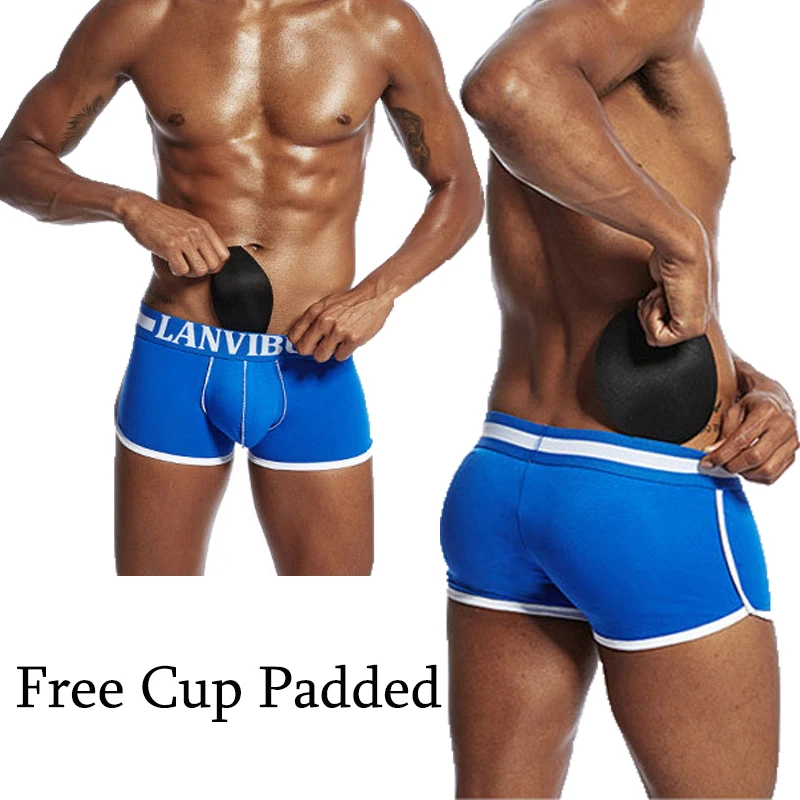 Сексуальные мужские боксеры шорты для пениса увеличения бедер пуш ап чашечки
