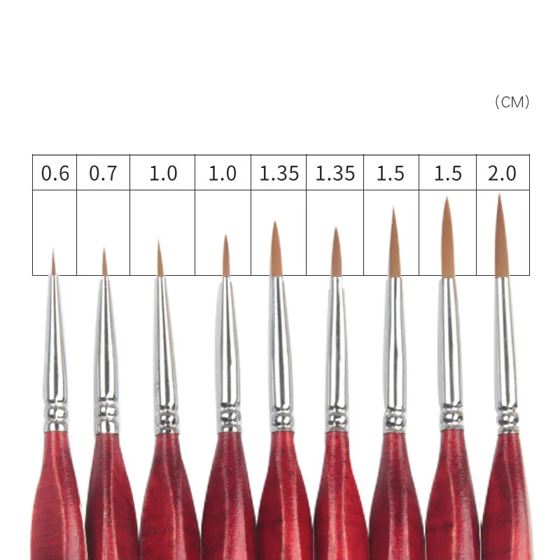 

9pcs Brush Set Hand-painted Watercolor Painting Scriptliner Pen Landscape Portraits Painting Outline Brush Pen Modern Design