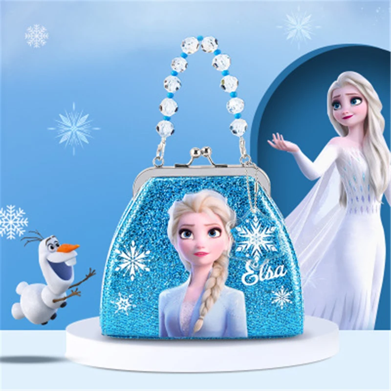 

Disney Cartoon Bag Messenger Bag Frozen2 Elsa Princess Tote Bag Birthday Gift Baby Girl Mini Bag Hand Bag Shoulder Bag