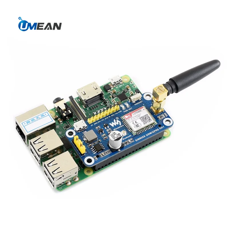 Защитная плата GSM GPRS Bluetooth HAT sim800c модуль sim карты с поддержкой SMS DTMF HTTP для Raspberry Pi 4