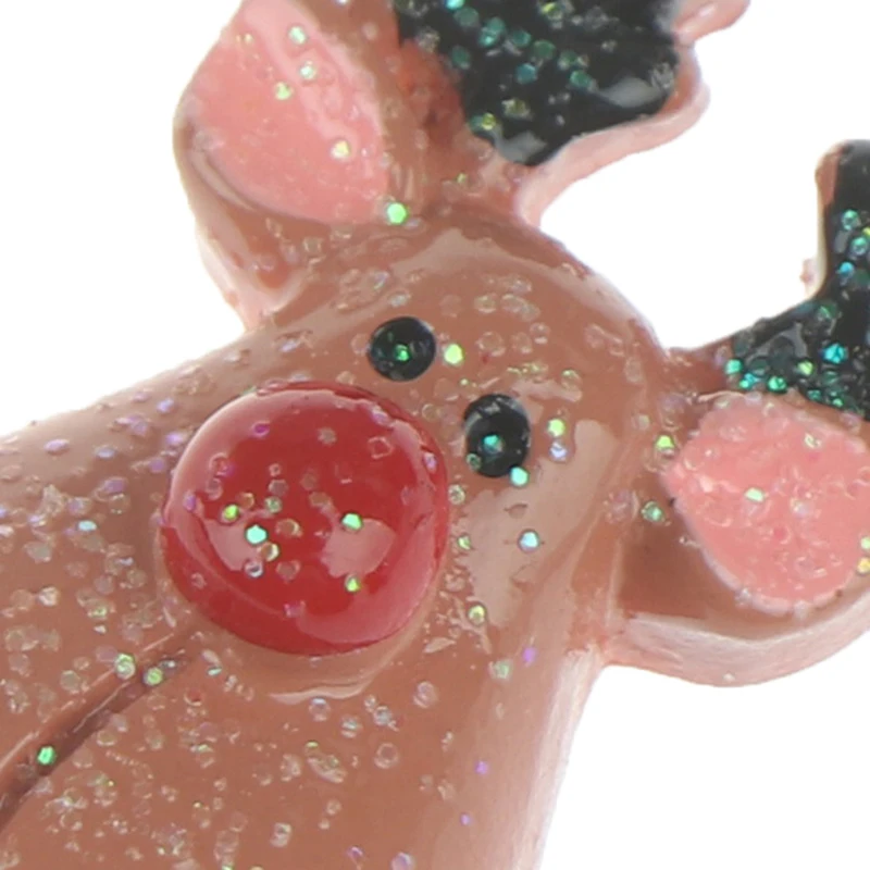 10 шт. Кабошон из смолы с плоским основанием блестящий Рождественский олень