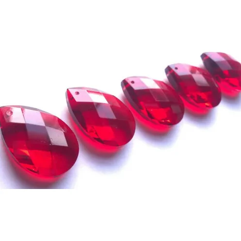 35 шт. красная Алмазная огранка 38 мм КАПЛЕВИДНАЯ люстра кристаллы призмы
