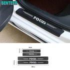 4 шт.лот Новые защитные наклейки из углеродного волокна на дверные пороги для Ford Focus
