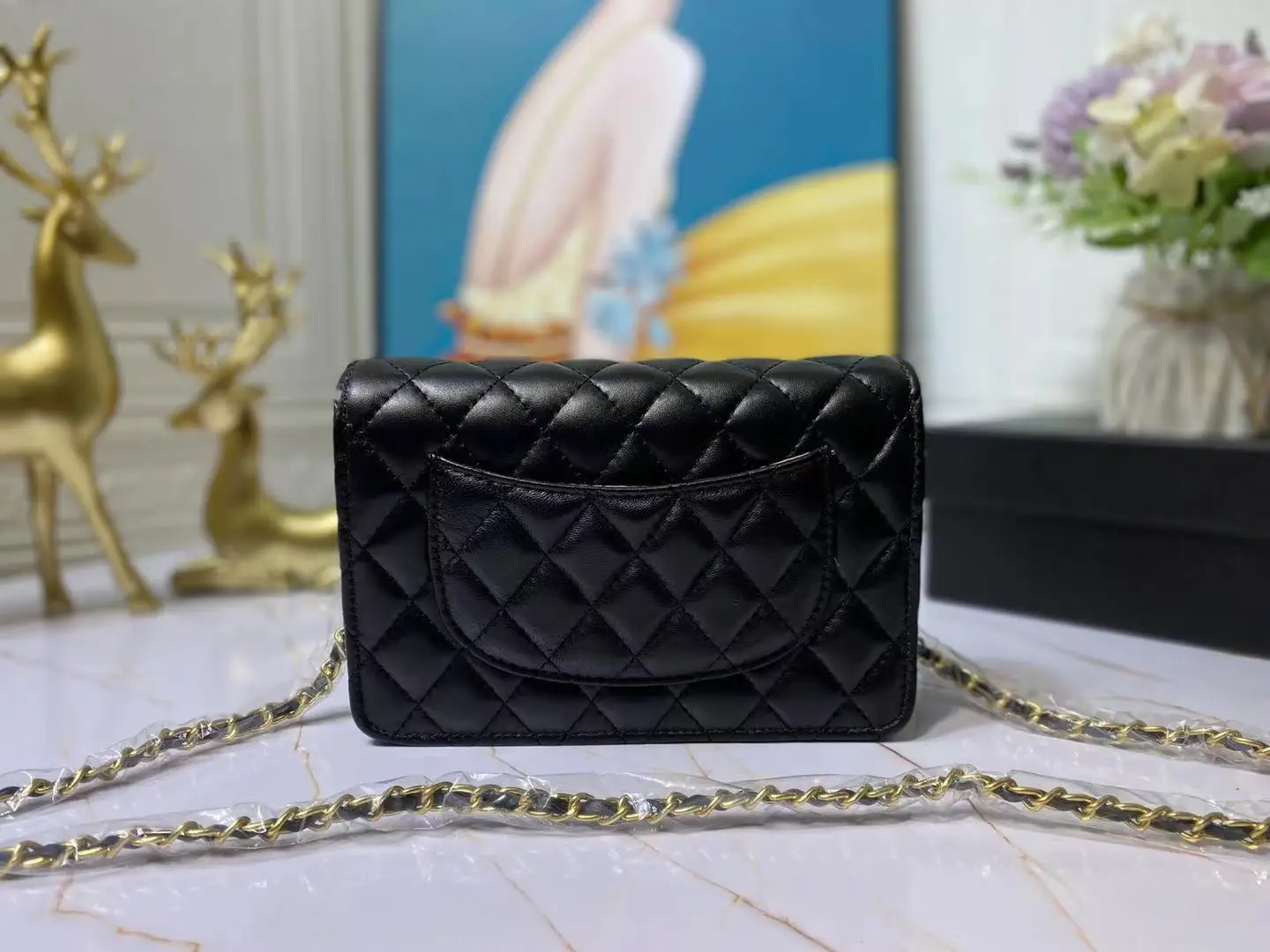 

2021 New Lambskin Luxury Color Diamonds with Exquisite Diamond Chain Ladies Handbag Shoulder Bag designer bag purses