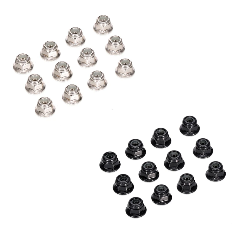 

12PCS Metal 4mm M4 Wheel Lock Nuts for 1/10 RC Crawler Car Traxxas TRX4 TRX6 Axial SCX10 90046 AXI03007 Redcat