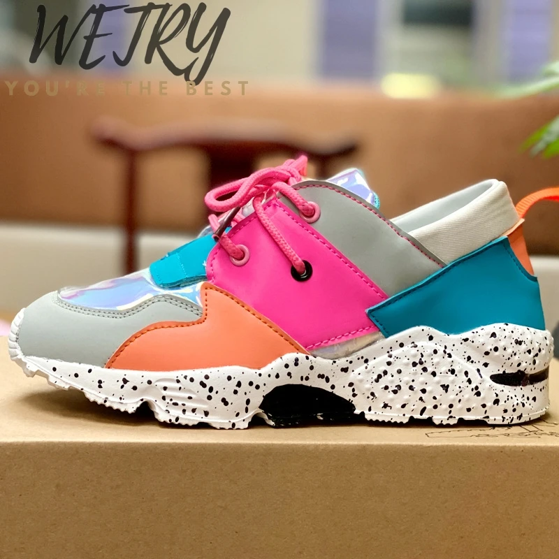 

2020 Women Casual Shoes Leggings Fashion Rivets Increased Comfort Running Sneakers Seasons Plus Size 36-43
