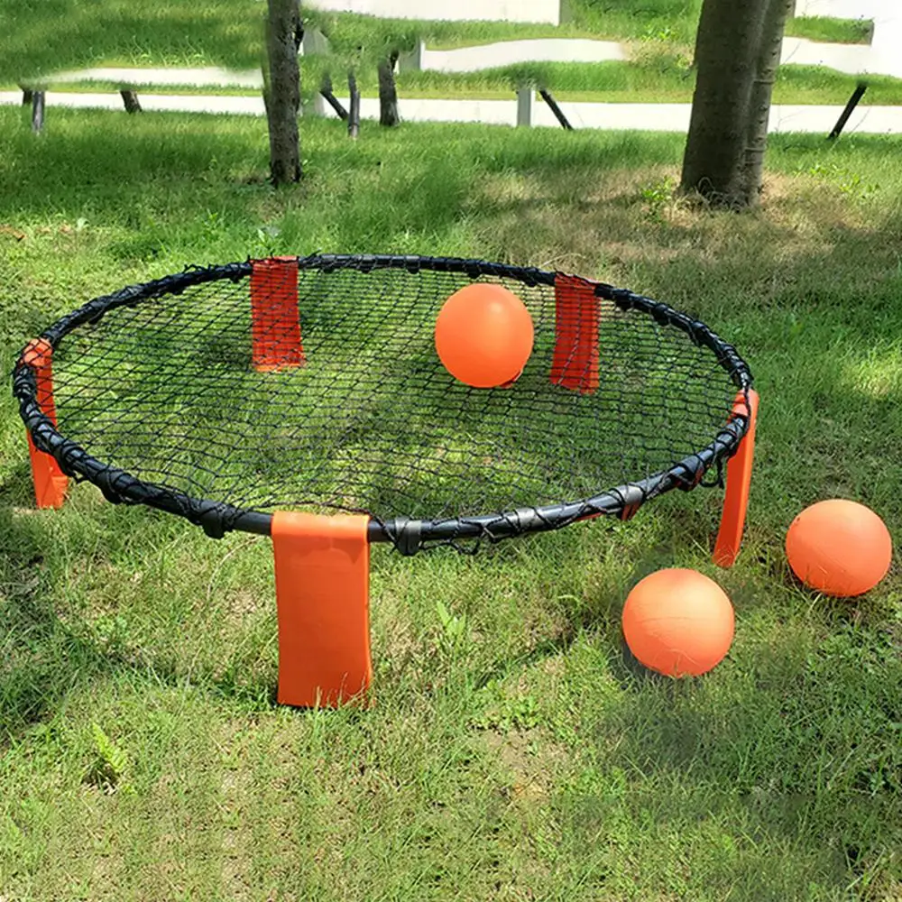 

Outdoor Mini Beach Volleyball Spike Ball Game Set Team Sports Spikeball Lawn Fitness workout Equipment With Volleyball Net