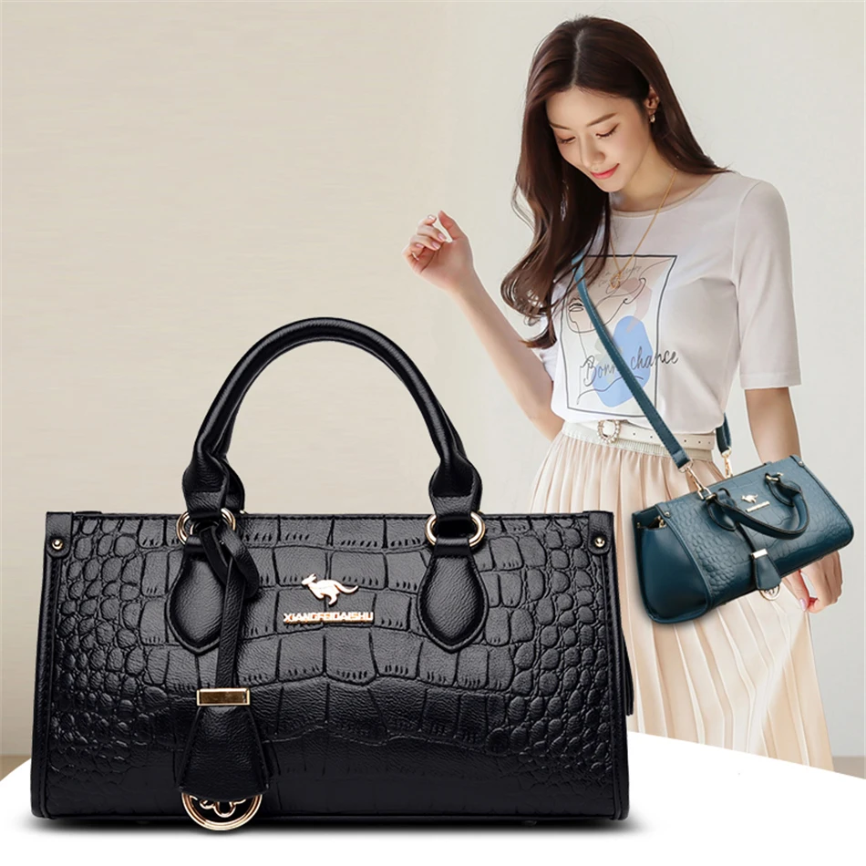 

Top Quality Alligator Women's Shoulder Messenger Bag Large Capacity Female Crossbody Bag Purses and Handbags Luxury Designer Sac