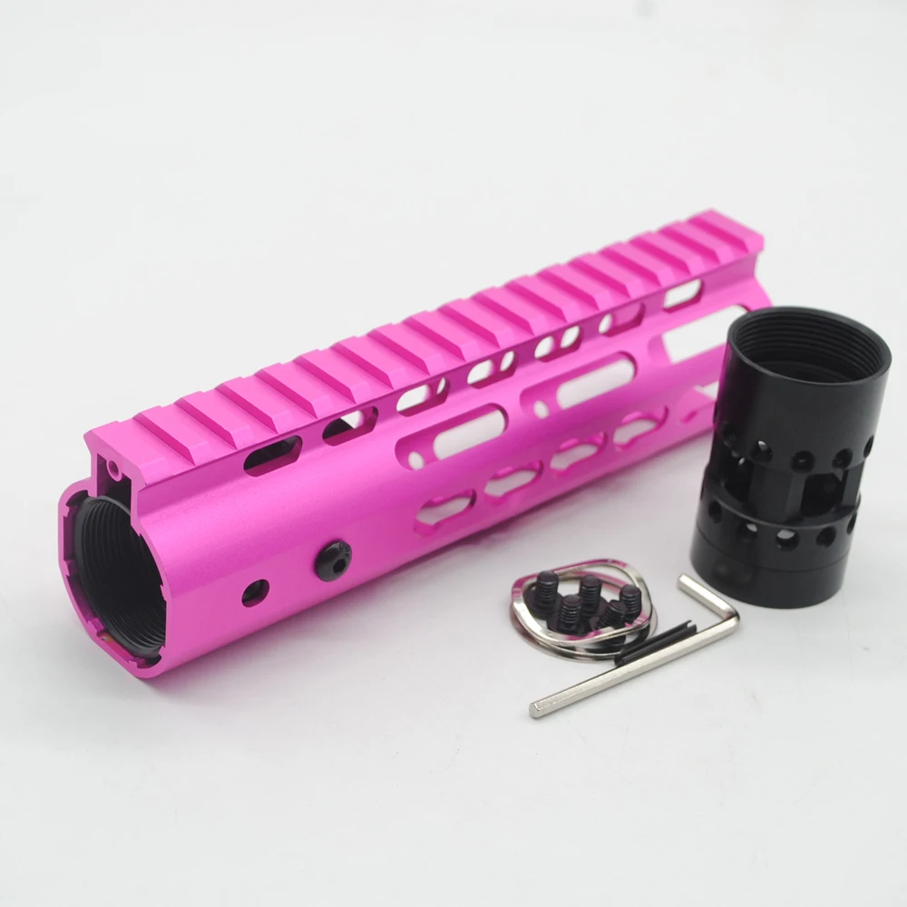Трирок 7 дюймов Keymod Handguard Rail Free Float Picatinny Mount System с алюминиевой/стальной бочкой Nut_Pink
