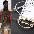 Милый красивый хрустальный Золотой головной убор с котом и жемчугом, заколка для волос, Женские Ювелирные украшения, аксессуары для волос для женщин и девочек, инструмент для укладки