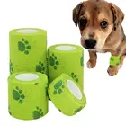 4 шт.компл. 2,557.510 см, когезионные повязки Vet, самоклеящаяся повязка, самоклеящаяся повязка, Нетканая для собак, домашних животных