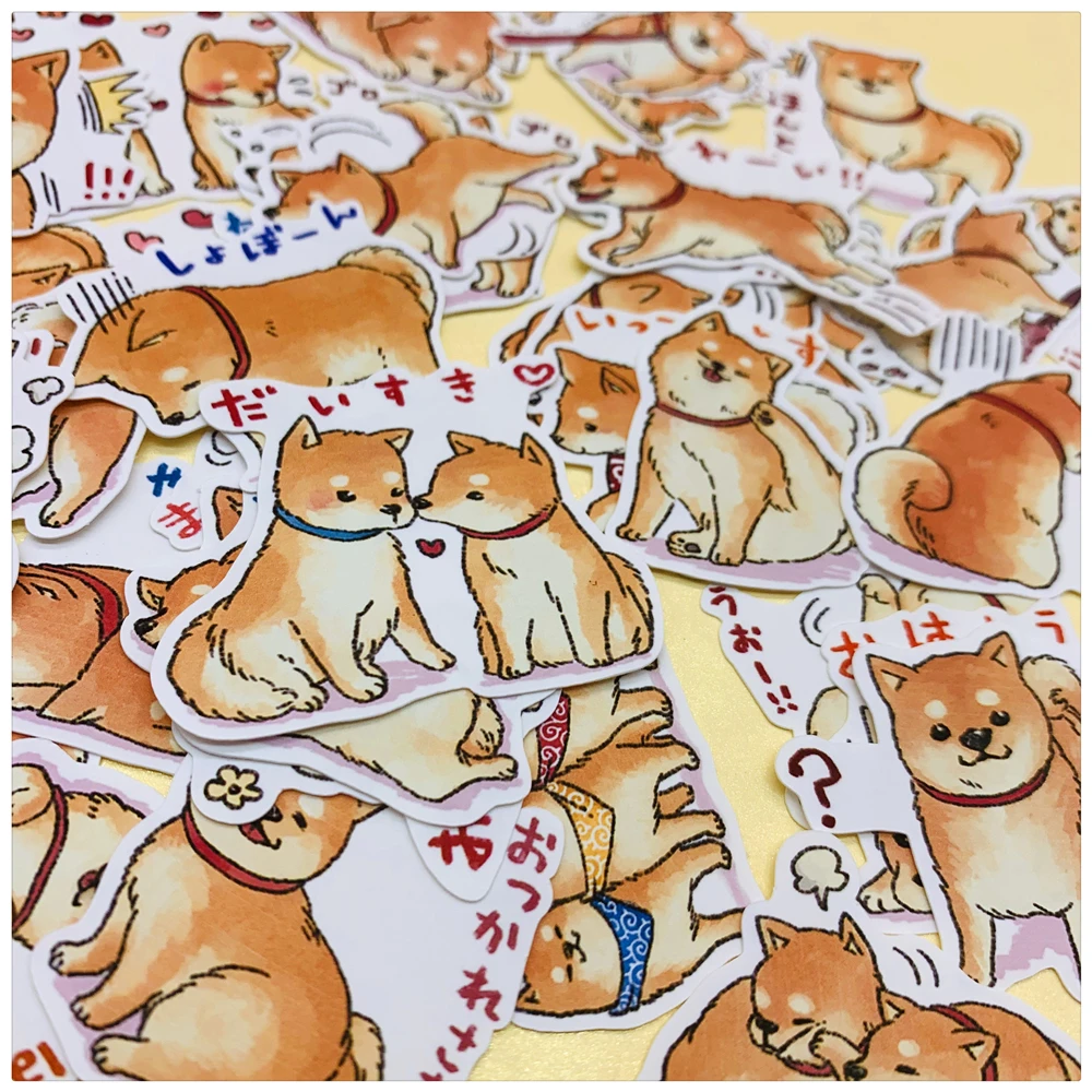 40pcs/pack Lovely Akita dog Cute Stickers Children DIY Decorative Sticker Planner diary Scrapbooking album Stationery Office |