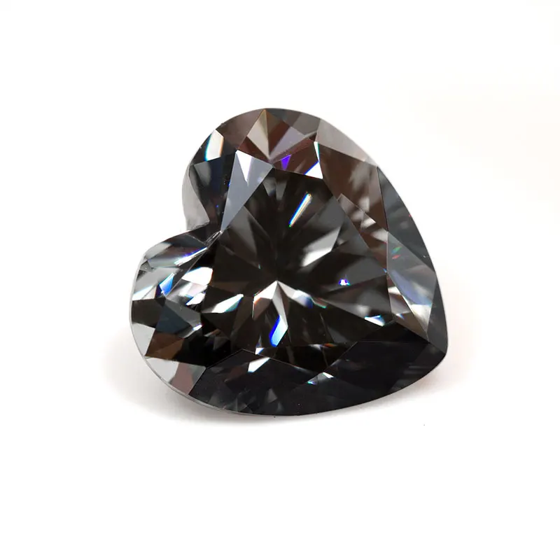 

5.5x5.5mm Wholesale Forever Brilliant Loose Moissanite Dark Gray Color Heart Shape Moissanite Diamond For Jewelry Making