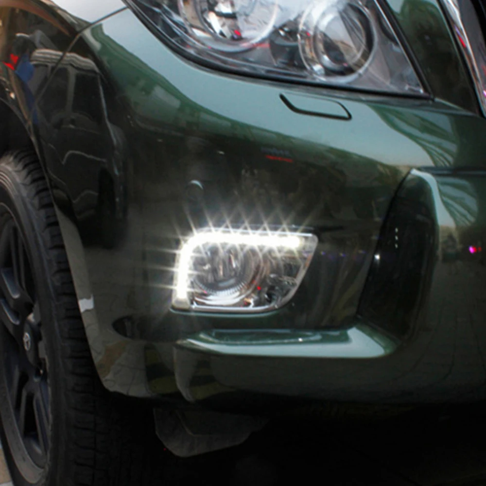 Автомобильная проблесковая 1 пара автомобиля светодиодный DRL Дневной светильник