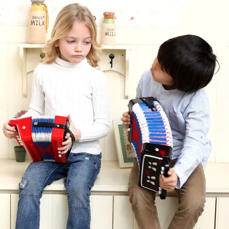

[Funny] Children learning exercising type drawable Bass Accordion musical instrument educational toy kids Music lovers gift
