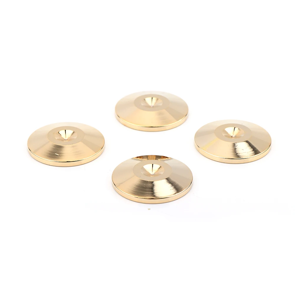 

4pcs hifi audio 25mmX3mm brass gold plated speaker Spike Stand Base For CD Amp Speaker