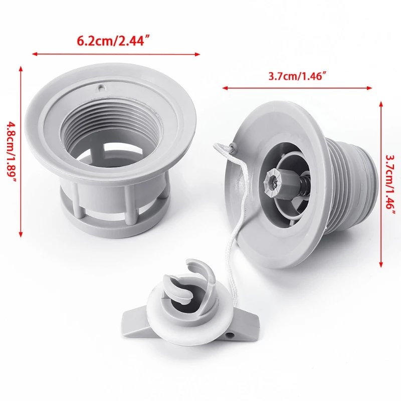 

6 Holes Inflatable Boat Raft Dinghy Kayak Canoe Accessorie Air Valve Adapter Cap 53CD