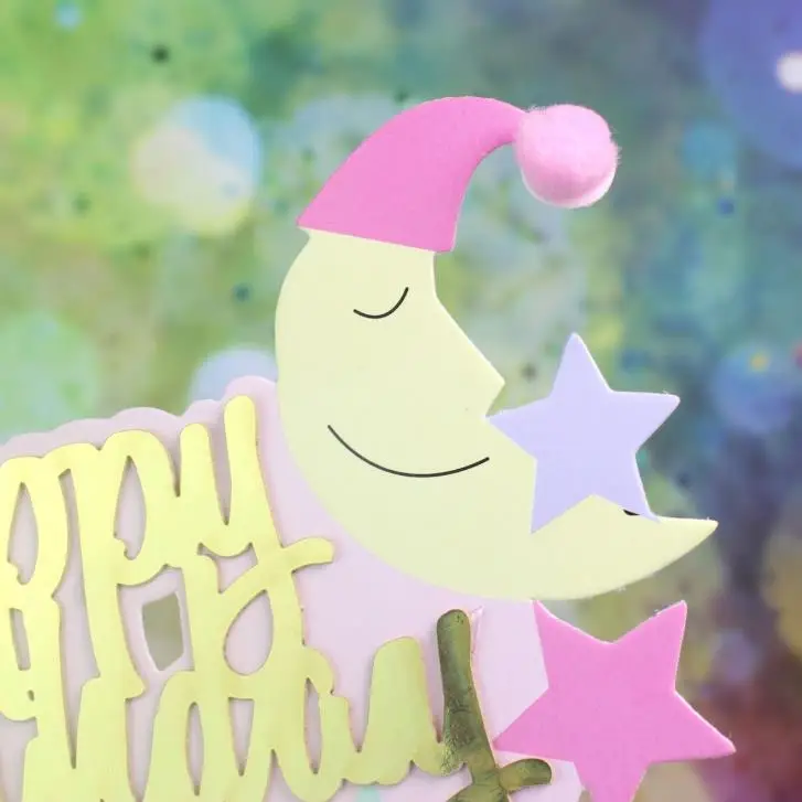 1 шт. кавайный Солнце Луна Звезда на день рождения плюшевый шар Блестящий капкейк