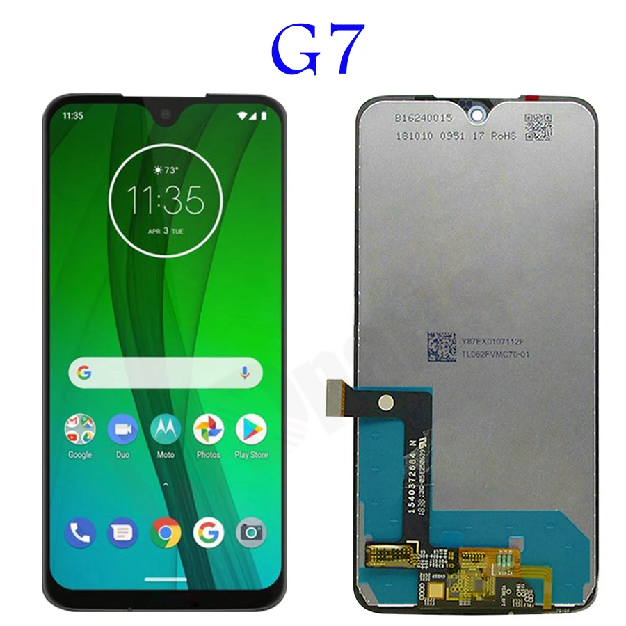 Оригинальный дисплей для moto g7 plus ЖК G7 Play сенсорный экран дигитайзер в сборе power