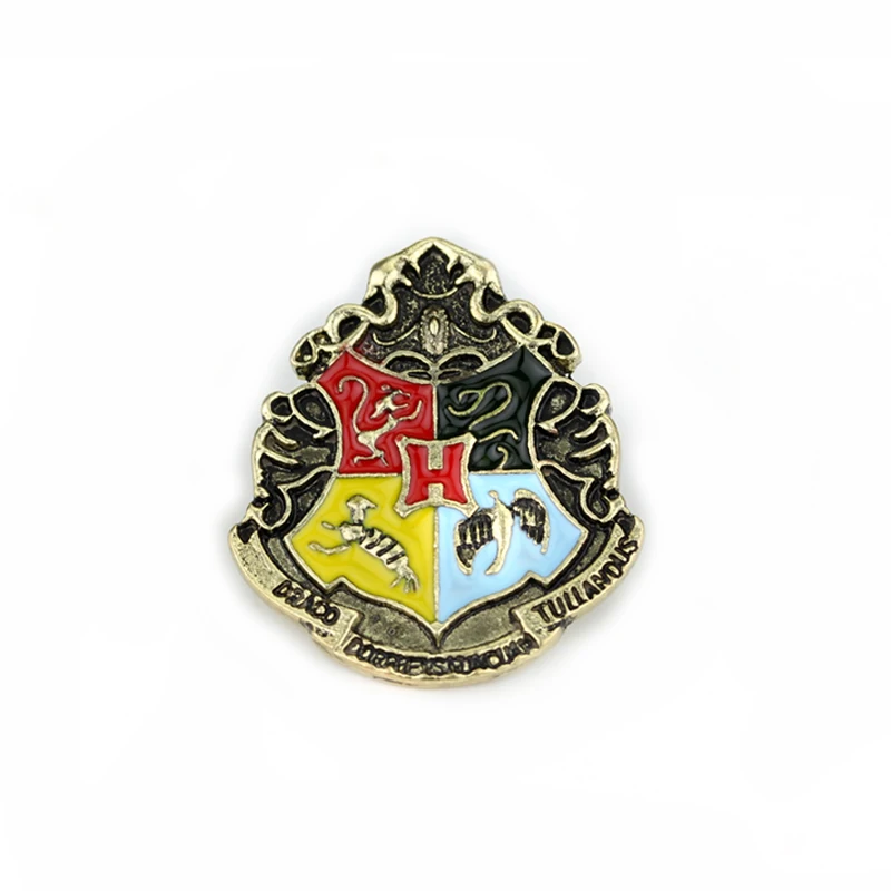 D048 Горячая hp фильм Знак школы Хогвартс на булавке брошь с милой эмалевые броши, булавки дары святить 9/3/4 книги Косплэй подарок - Окраска металла: D048