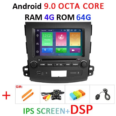 9.0 4G 64G IPS DSP " ips экран DSP Android 9,0 4 Гб ram 64 Гб rom автомобильный dvd-плеер для Mitsubishi Outlander gps стерео радио приемник навигация ПК - Цвет: 9.0 4G 64G IPS DSP