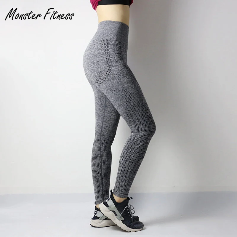 

Monster Fitness 2019 Gym Tights Tummy Control Yoga Pants High Waisted Sport Vital Seamless Leggings Running Yoga Pants Women