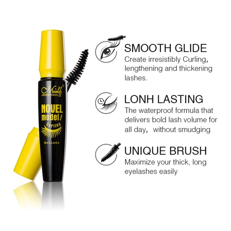 

Black Mascara Volume Sweat-proof Long Lasting Makeup False Eyelashes Makeup Waterproof Eyes Cosmetics New