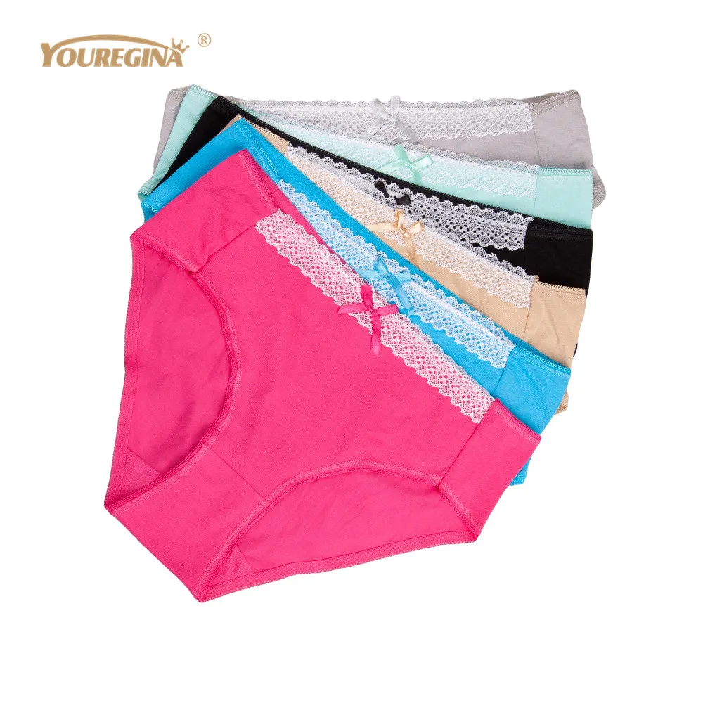 Женские хлопковые трусики нижнее белье больших размеров со средней талией
