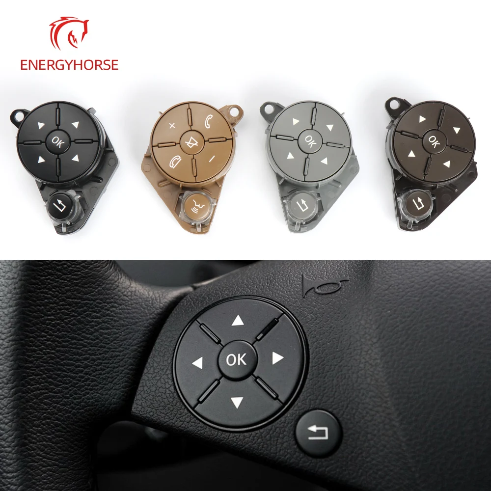 For Mercedes W204 W212 Steering Wheel Button Switch Trim Cover For Benz E C GLK Class Car Steering Wheel Switch Control Button