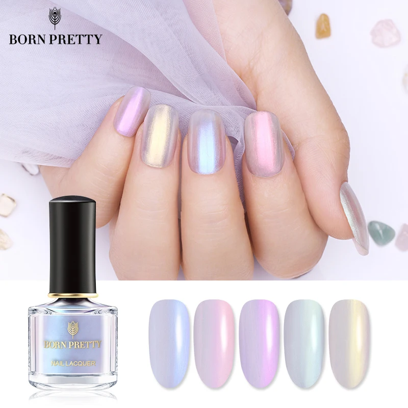 BORN PRETTY Shell Блестящий лак для ногтей 9 мл Прозрачный блестящий лак для маникюра Лак для ногтей