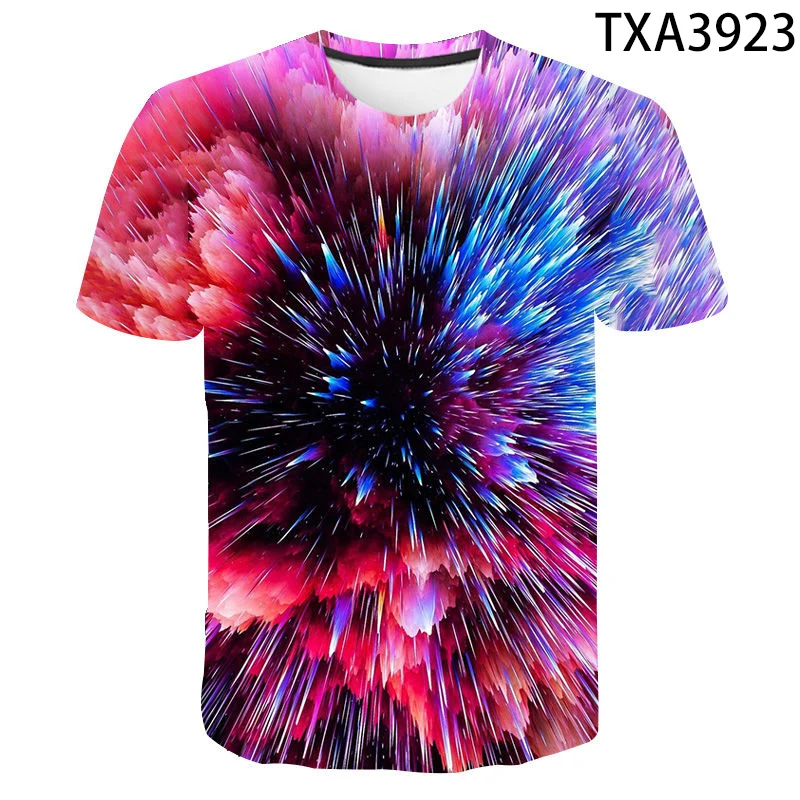 Футболка для мальчиков и девочек с 3D-принтом модная рубашка принтом в виде