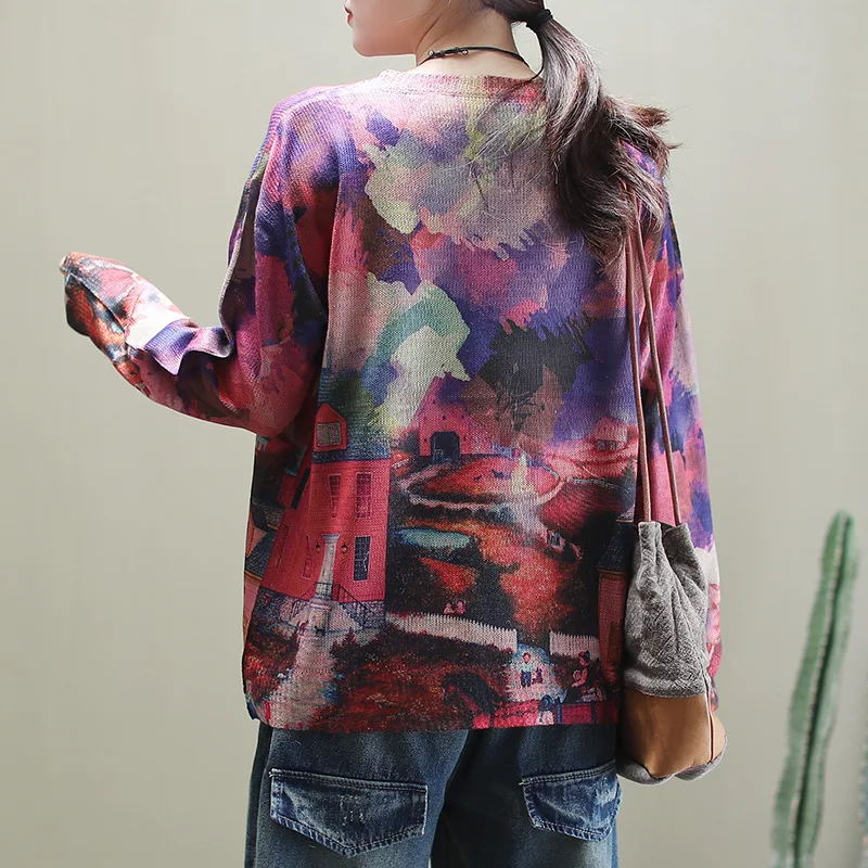 Женский Повседневный Пуловер Max LuLu Свободный вязаный джемпер оверсайз в