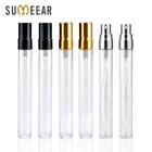100 шт.лот 10 мл стеклянный многоразовый флакон для духов Пустой алюминиевый флакон с распылителем флаконы для духов распылитель косметический дорожный контейнер