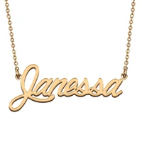 janessa custom name necklace customized pendant choker personalized jewelry gift for women girls friend christmas present
