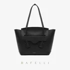 Сумка-тоут BAFELLI Женская, стильная, кожаная, черная, для путешествий