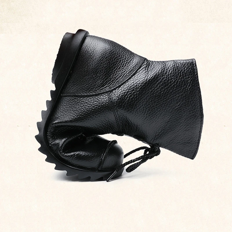 Женские зимние ботинки из натуральной кожи Новинка 2020 года до середины икры на