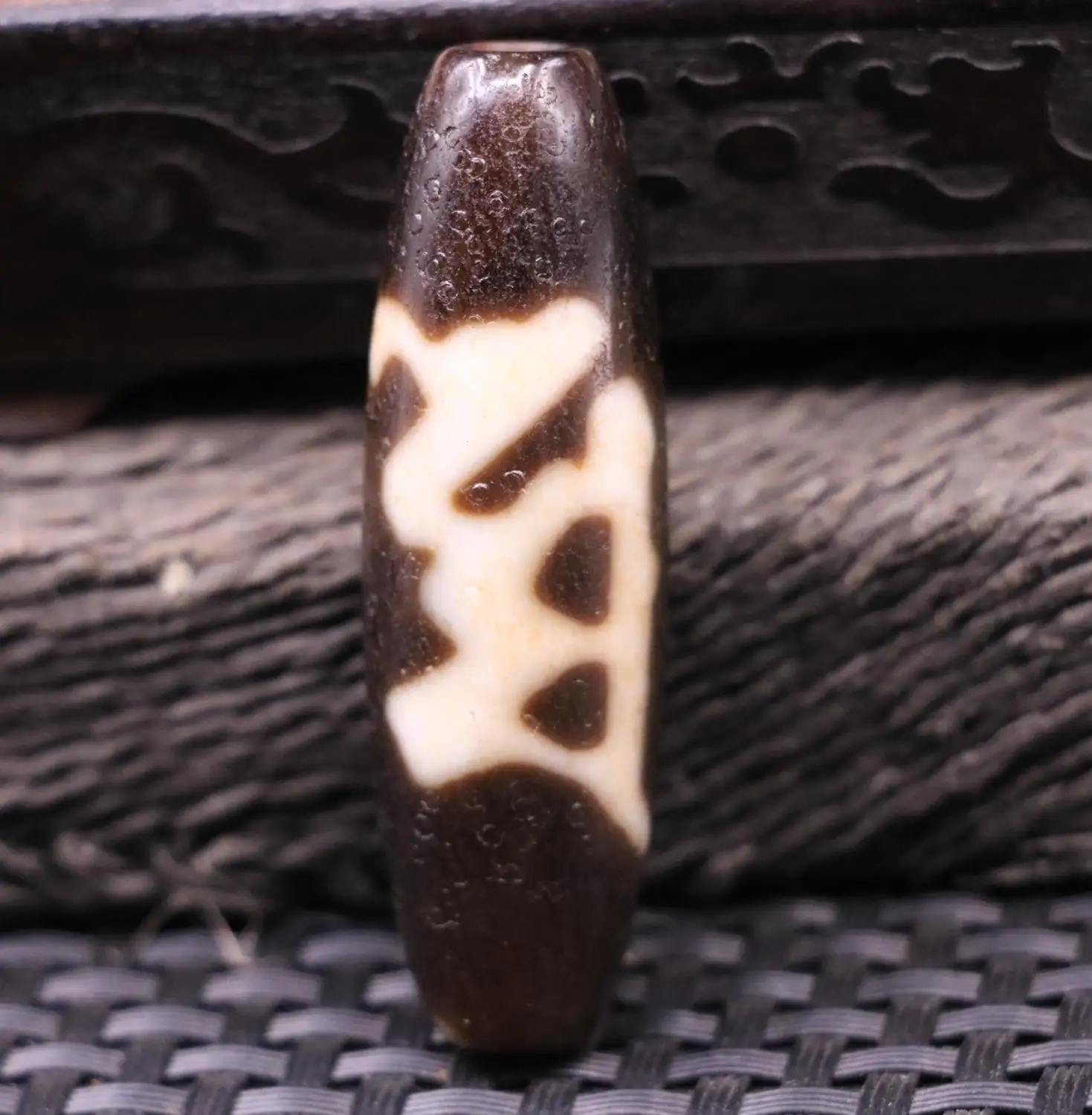 Уникальный узор AAA энергетический Тибетский Старый Агат OM пожелания слова 2