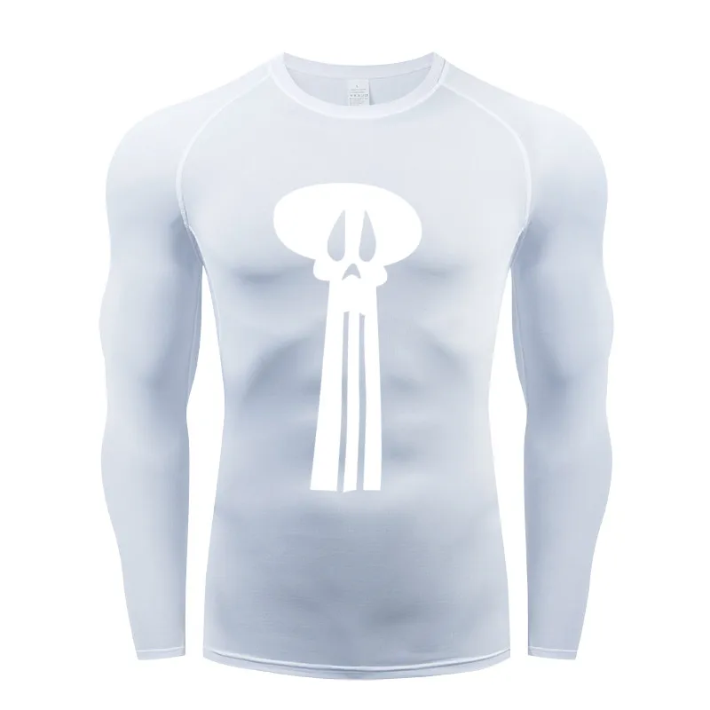 

Compression Skull Printed Jersey Bodybuilding Fitness Stringers Shirt Men MMA T-Shirt Running Undershirt Gym Sport T Shirt Shirt