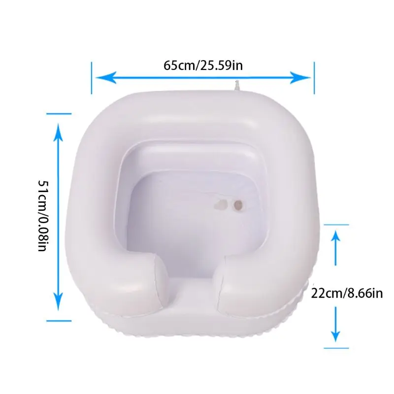 

2021 New Inflatable Shampoo Conditioner Basin Elderly Care Hair Washing Basin Drain Tube