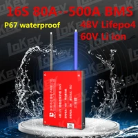 bms 16s 48v 60v 100a 200a 300a 400a 500a lithium li ion lipo lifepo4 p67 waterproof bms with equalizing current