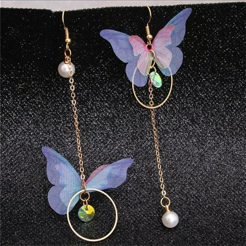 

New Temperament Asymmetric Bowknot Earrings for Women Jewelry Personality Gift