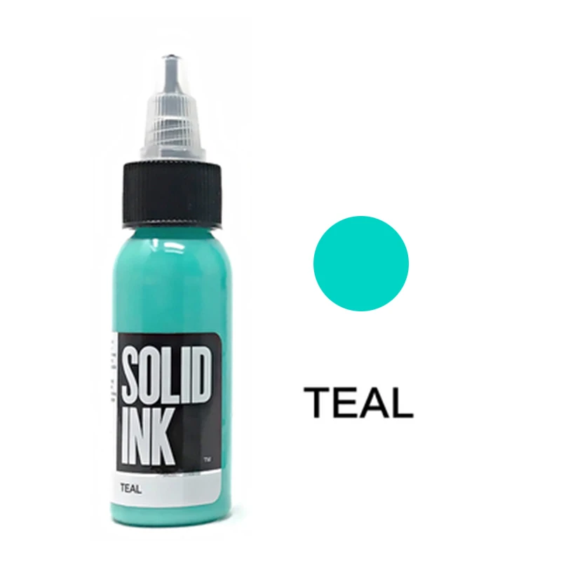 Teal Чистый, набор чернил для татуажа, пигмент, профессиональное пигмент краска для тату pigmentos тату краска tinta para labios хна для тату цвет tinta para tatuar - Цвет: Teal