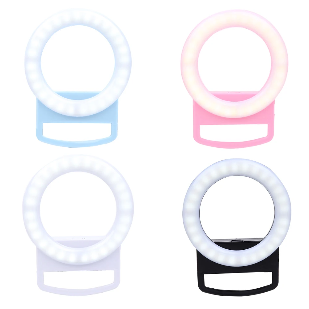 

3 Molds Lightning Selfie Lights Mobile Phone Clip LED Flashlight USB Rechargable Selfie Lamp for iPhone 12 Pro Samsung Redmi