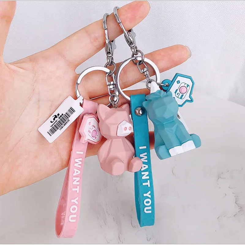 Популярный Забавный милый брелок Лисичка с брелком для ключей