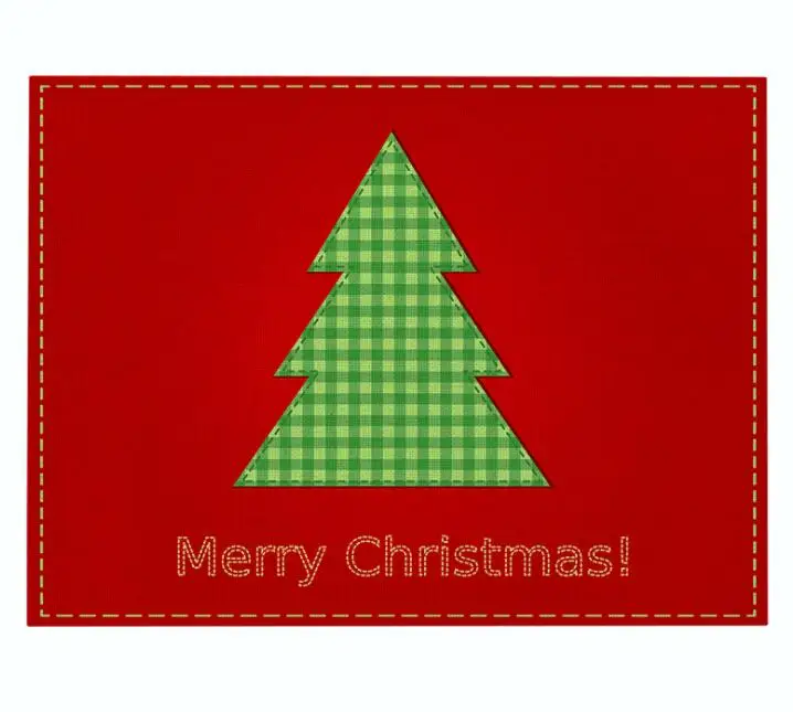 color1 INS Merry Рождественская елка настольное коврик коврики под посуду на стол Кухня Салфетки сервировочные каботажное судно рождественские украшения для дома панель прямоугольной формы - Цвет: color1