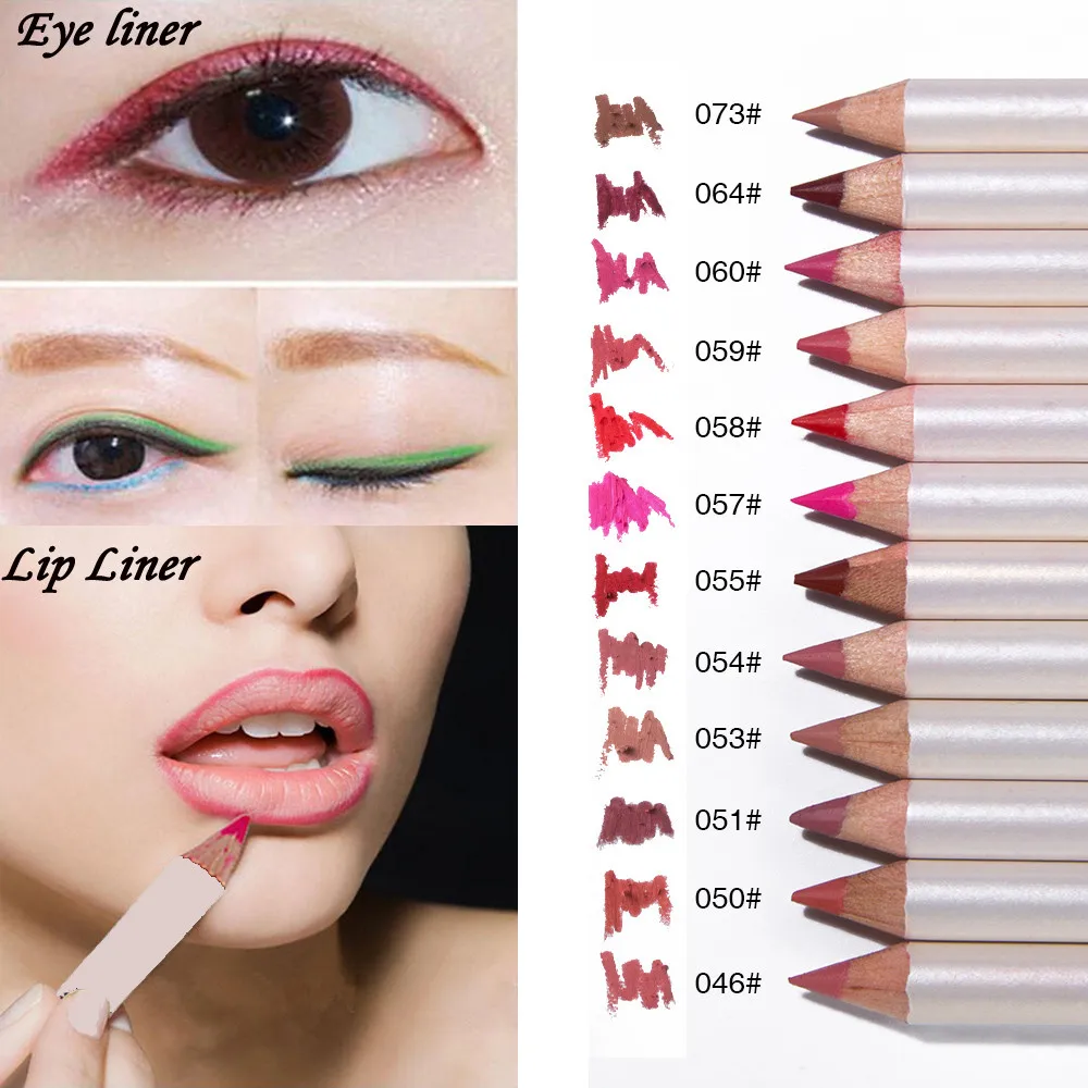 Подводка для глаз 12 цветов водонепроницаемая подводка Косметическая Черная