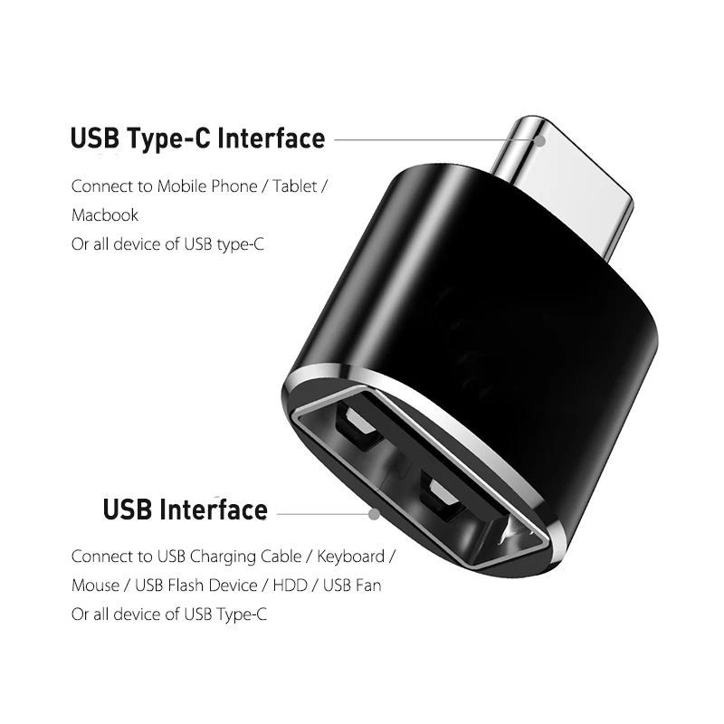 Адаптер OTG Type C конвертер USB в для Macbook Samsung S9 S8 Oneplus 2 3 Micro зарядное устройство