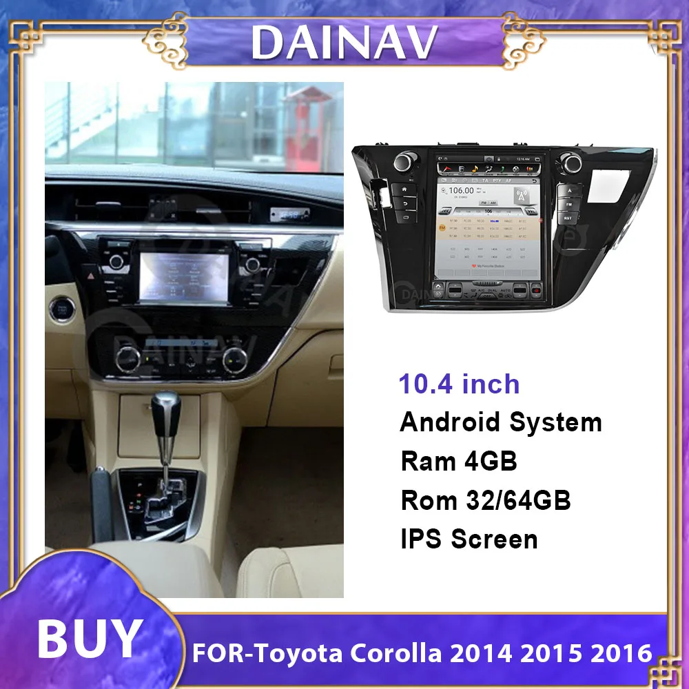 

Android автомобильный Радио мультимедийный плеер для-Toyota Corolla 2014 2015 2016 Мультимедиа GPS навигация Авто Радио DVD плеер
