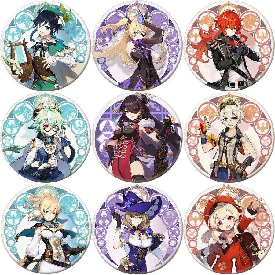 Горячая Распродажа игры Genshin воздействия брошь с иконкой значок косплея рюкзаки